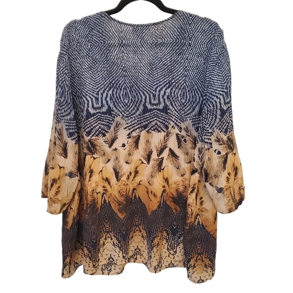 Catherines 2X Mixed Color Mixed Pattern Blouse Top - Picture 2 of 9